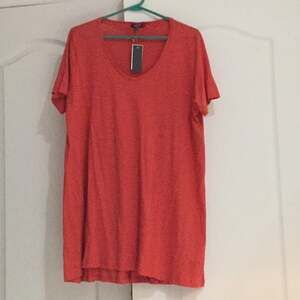 Premise 3x s pop neck deep orange short sleeve NWT